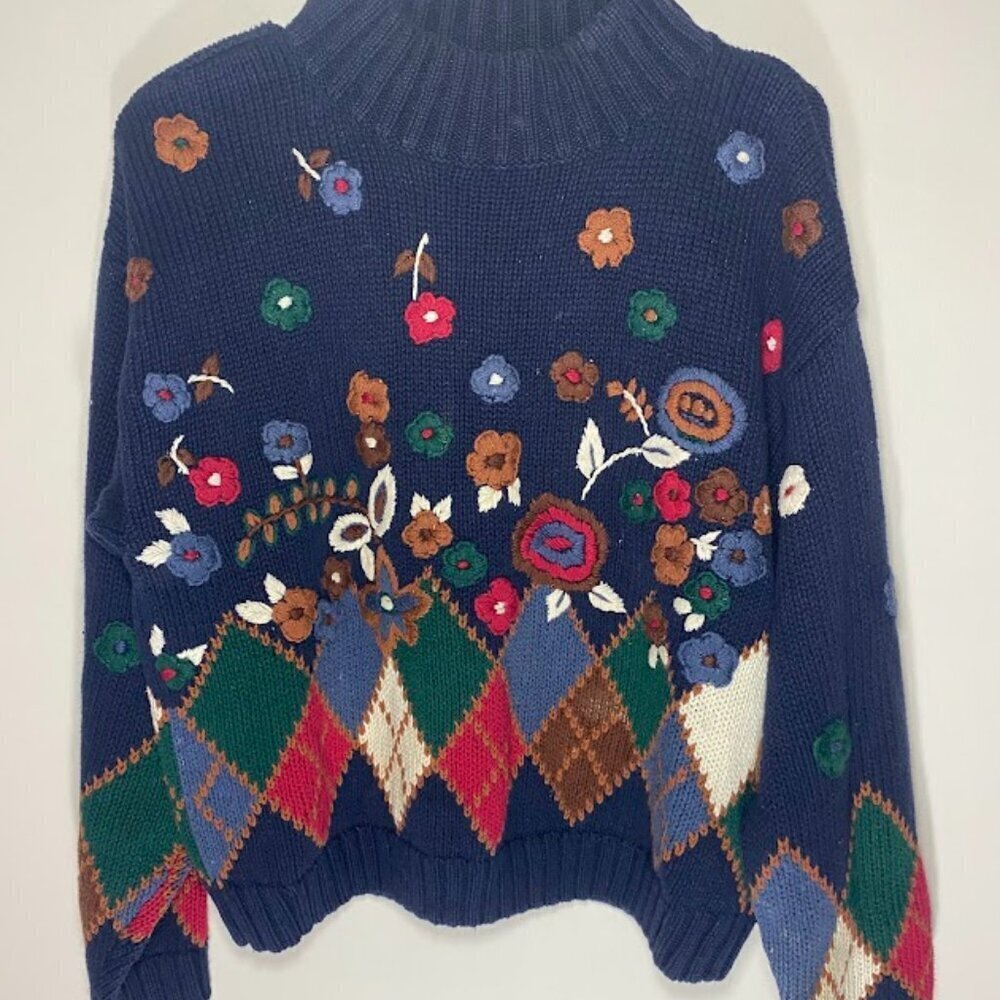 Paris Sport Club Vintage Hand Knit Sweater